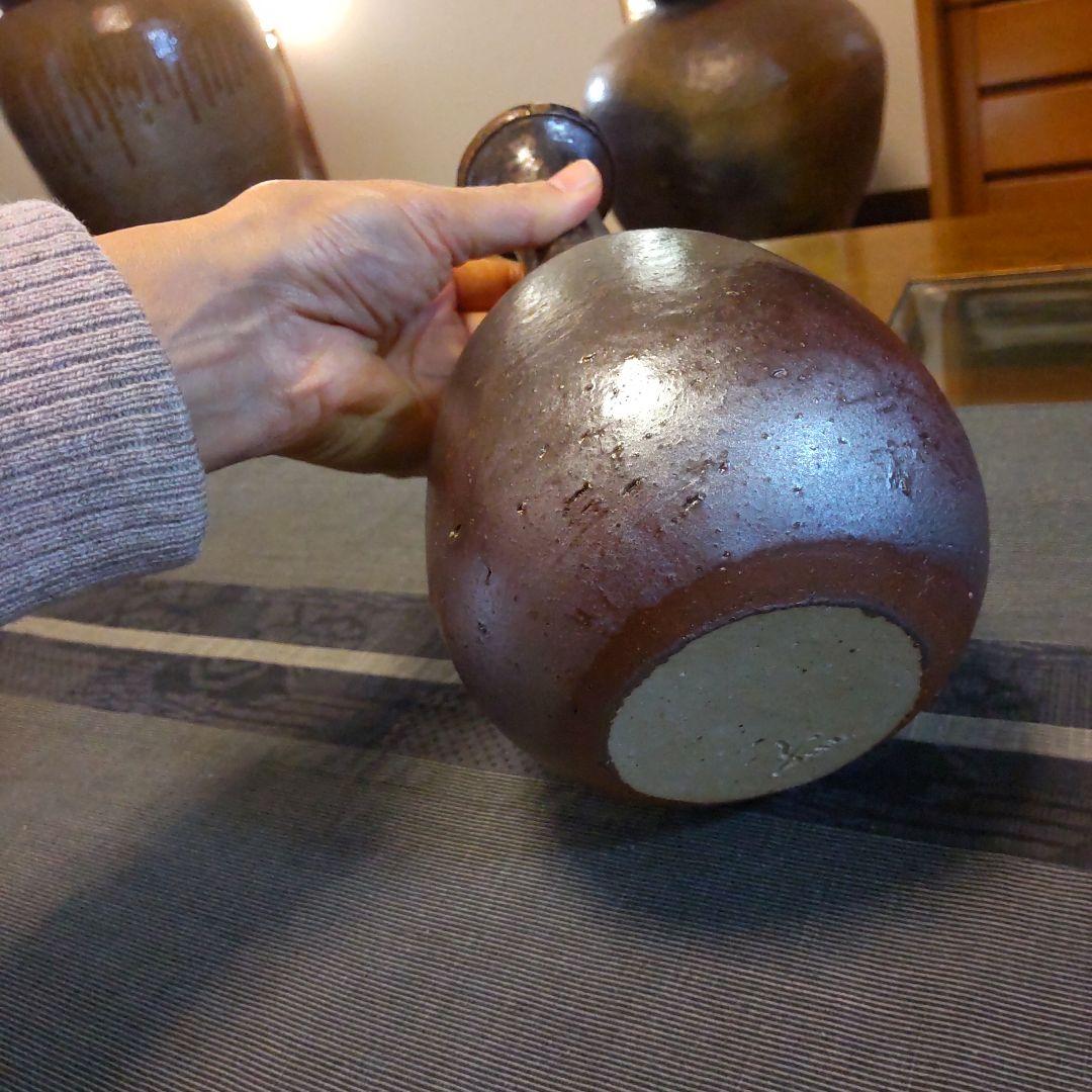 黒備前　鶴くび　31 　備前焼