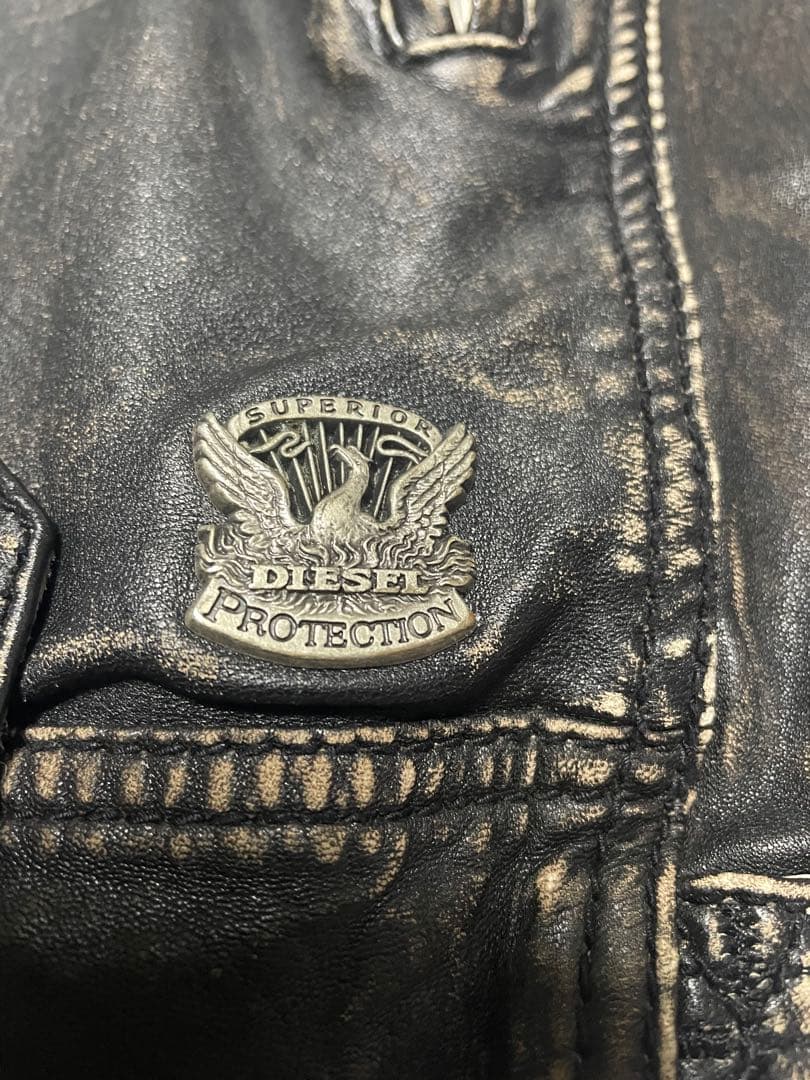 DIESEL DAYTONA ダメージ加工　ライダースジャケット　XL 羊皮