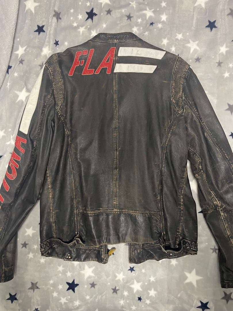 DIESEL DAYTONA ダメージ加工　ライダースジャケット　XL 羊皮