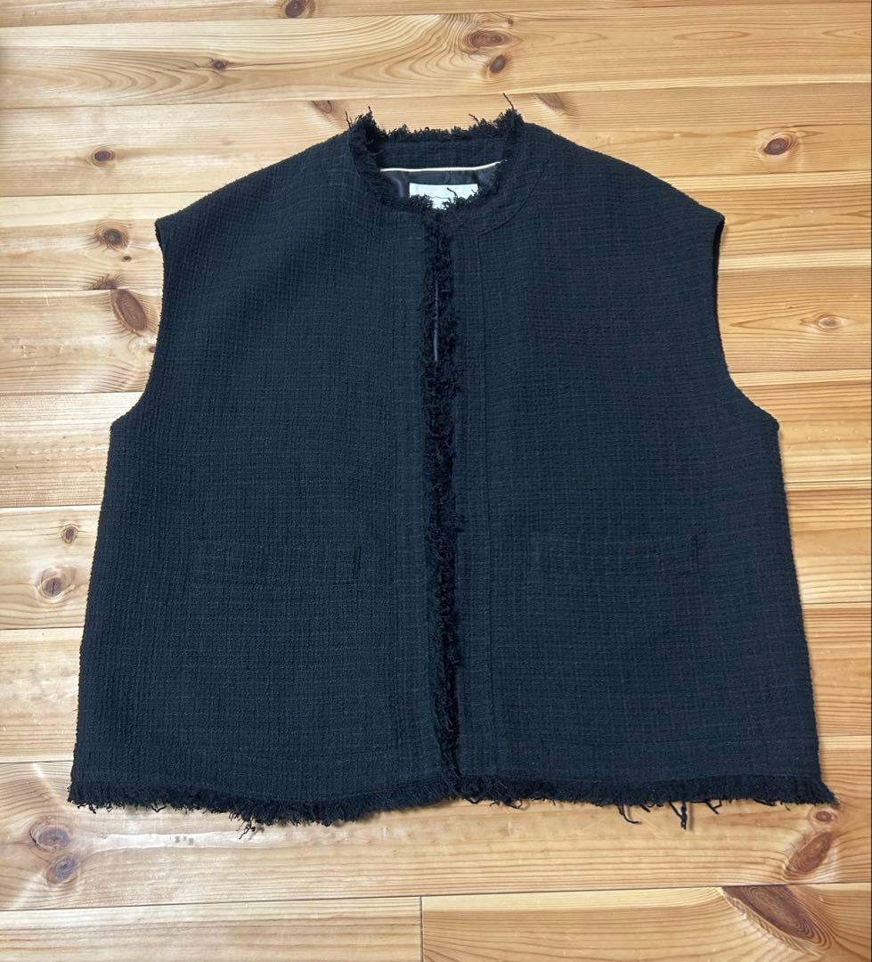 Na.e ナエ Novel Tweed Vest ブラック