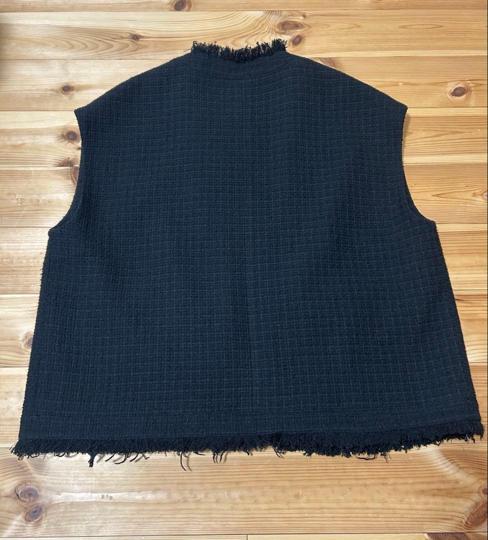 Na.e ナエ Novel Tweed Vest ブラック