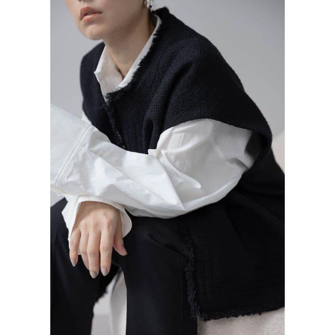 Na.e ナエ Novel Tweed Vest ブラック