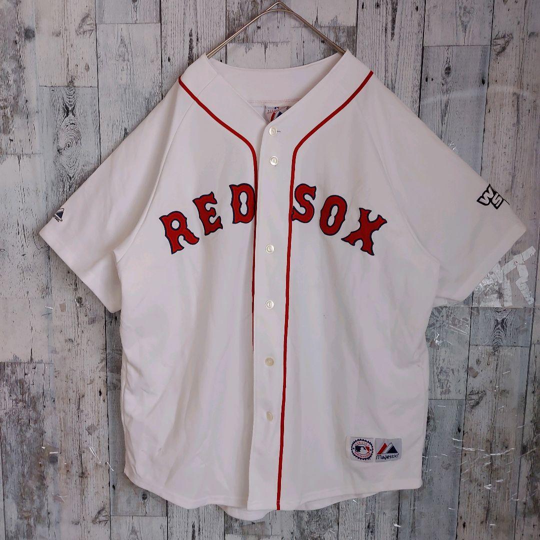 MLB マジェスティック レッドソックス No.24 ユニフォーム XL 白赤
