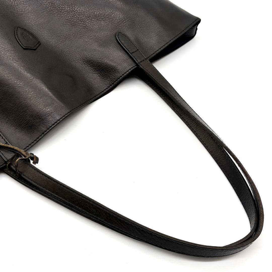 【美品】フェリージ トートバッグ レザー 15-50 ブラック 肩掛け A4可