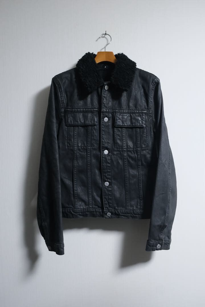 ジャケット・アウター Helmut lang fur collar waxed jacket