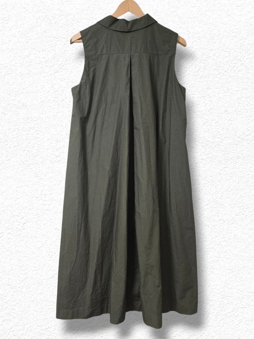 美品 mizuiroind ミズイロインド ミリタリー ノースリーブロングジレ