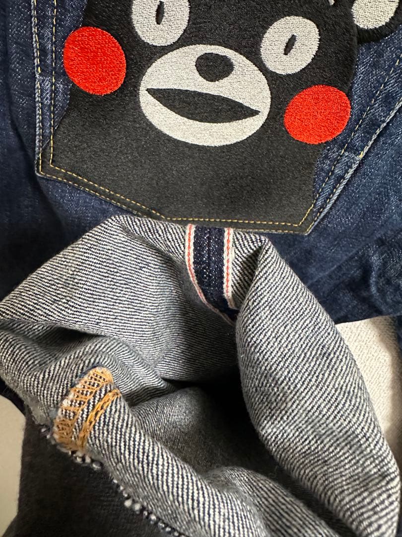 EVISU くまモン デニムパンツ 赤耳 No.2 2000T W32