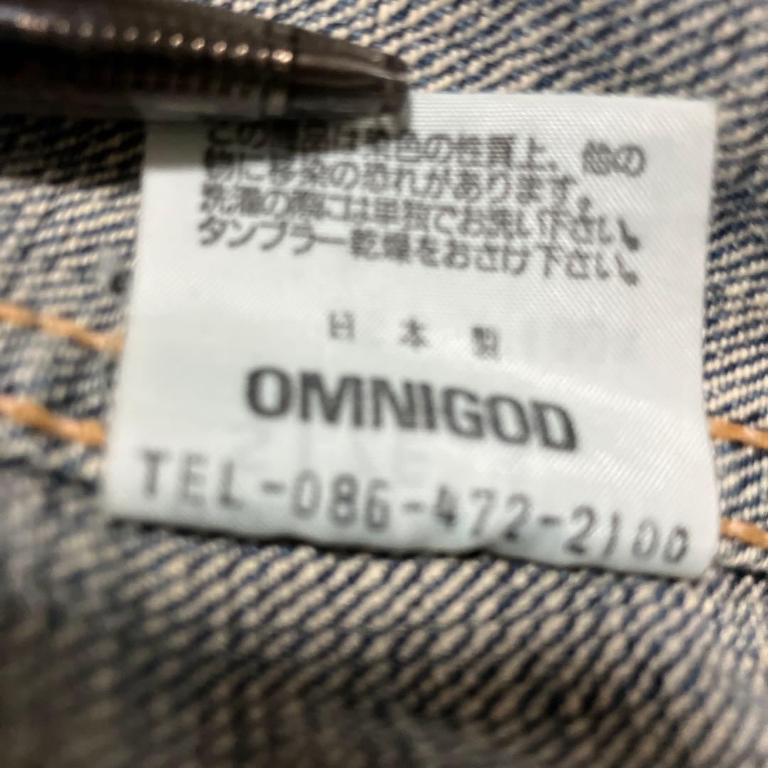 OMNIGOD オムニゴッド　デニムジャケット　Gジャン　ダメージ加工　日本製