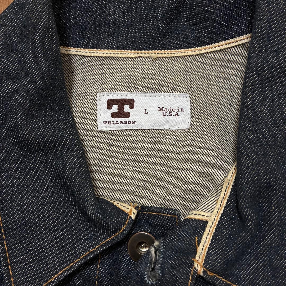 TELLASON WHITE OAK CORN DENIME Gジャン L