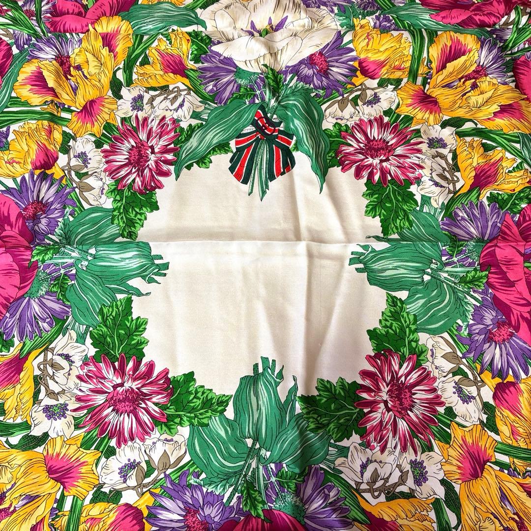超希少　GUCCI 大判 スカーフ★ヴィンテージ★イタリア製