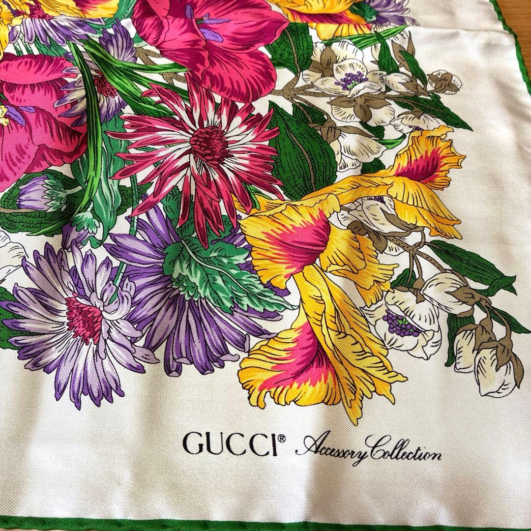 超希少　GUCCI 大判 スカーフ★ヴィンテージ★イタリア製