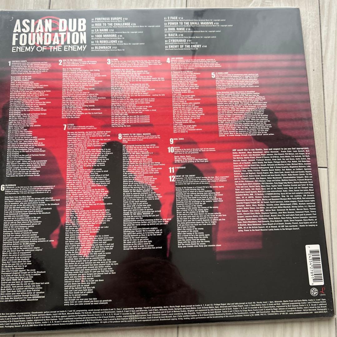 洋楽 ASIAN DUB FOUNDATION ENEMY OF THE ENEMY