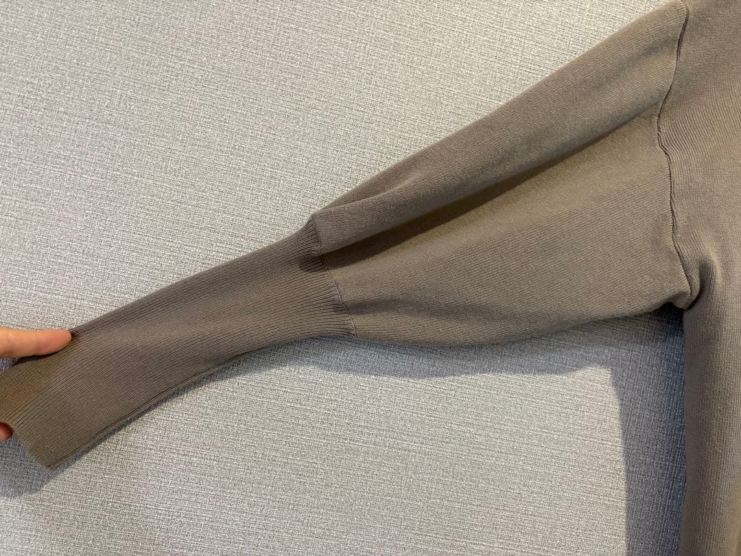 Pearls 授乳ケープ一体型ボックスニットワンピース　　グレージュ