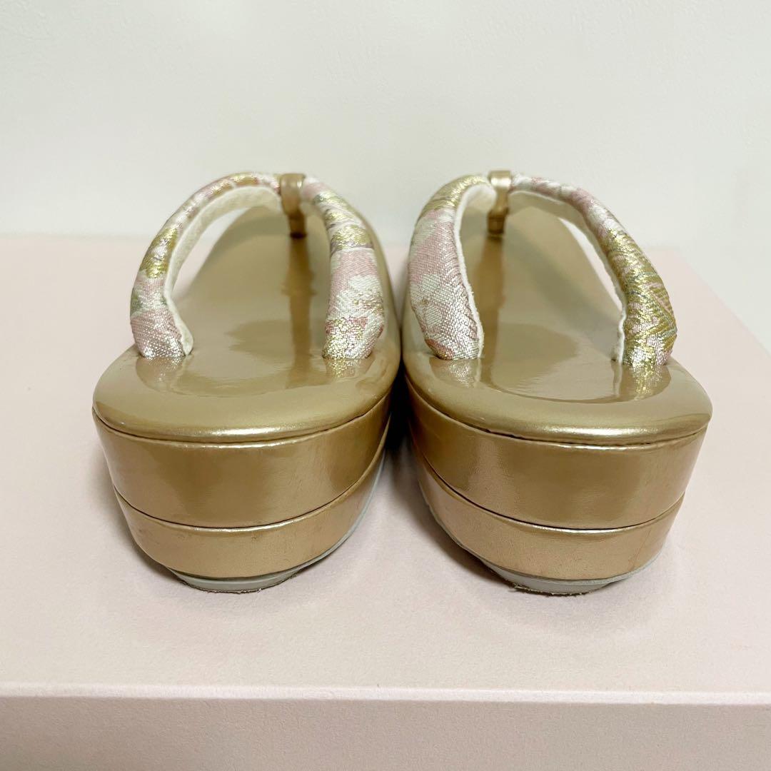 成人式 バッグと草履セット 薄ピンク 花柄 和柄