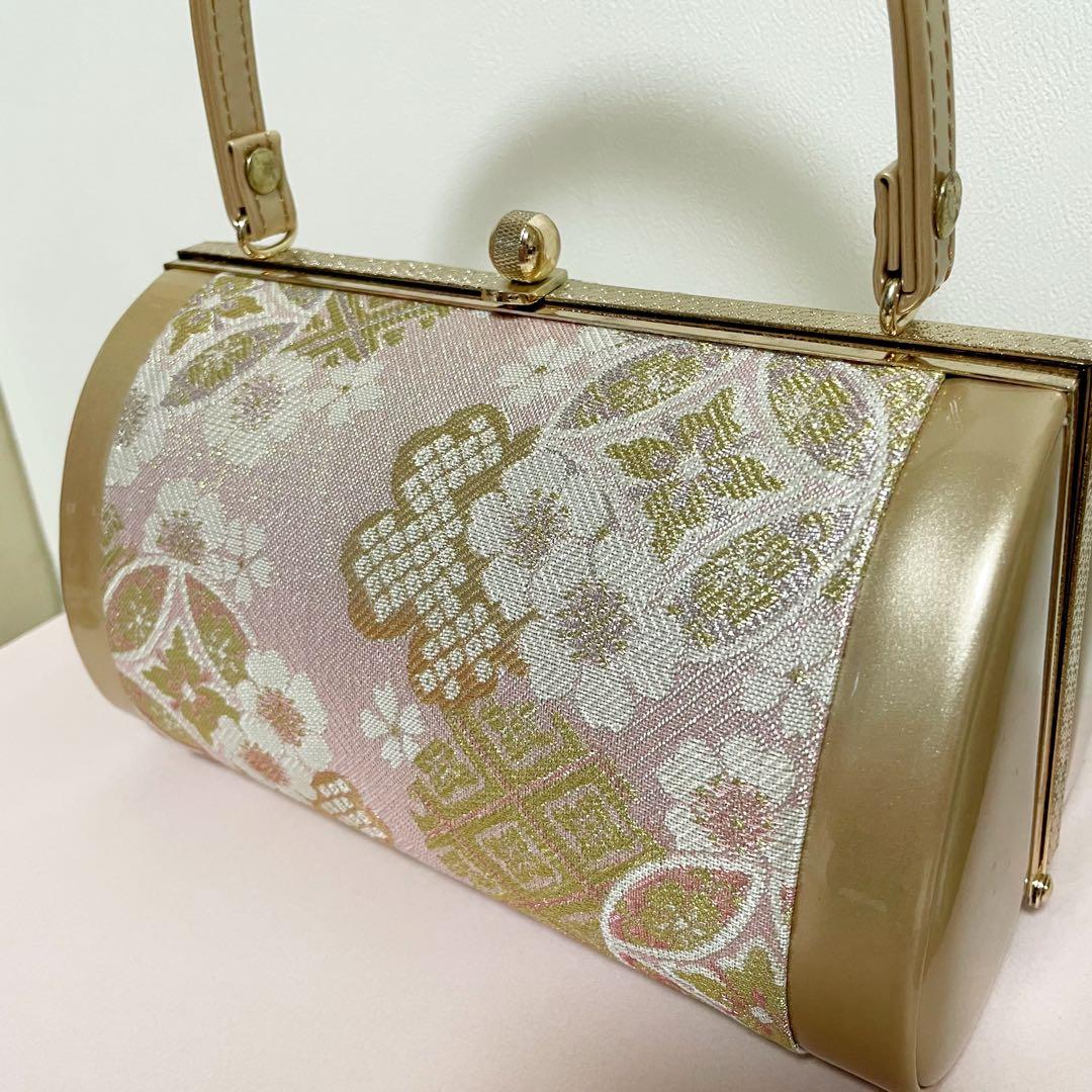 成人式 バッグと草履セット 薄ピンク 花柄 和柄