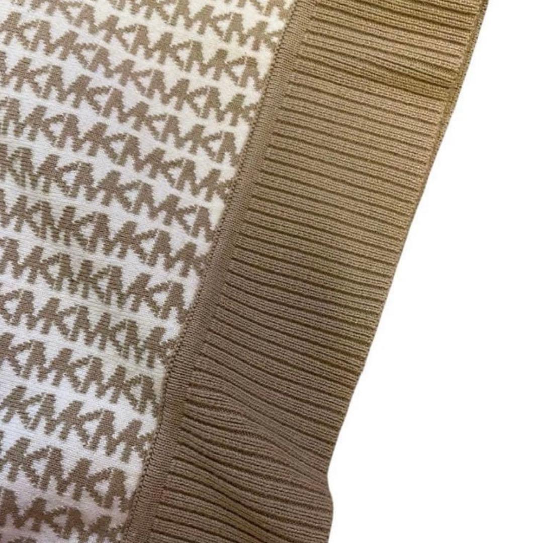 新品 MICHAEL KORS ロゴ総柄 ポンチョ フーディ XL ケープ