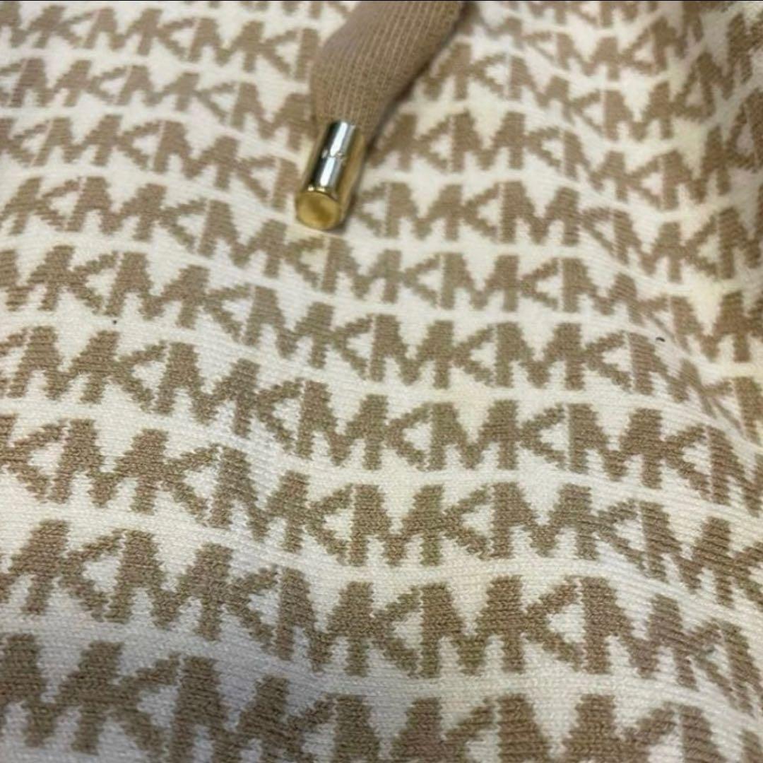 新品 MICHAEL KORS ロゴ総柄 ポンチョ フーディ XL ケープ