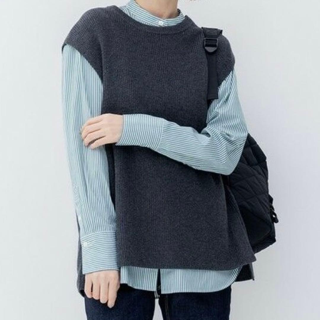 希少46 新品未使用【23AW】23区 【洗える】コットンカシミヤ ニットベスト