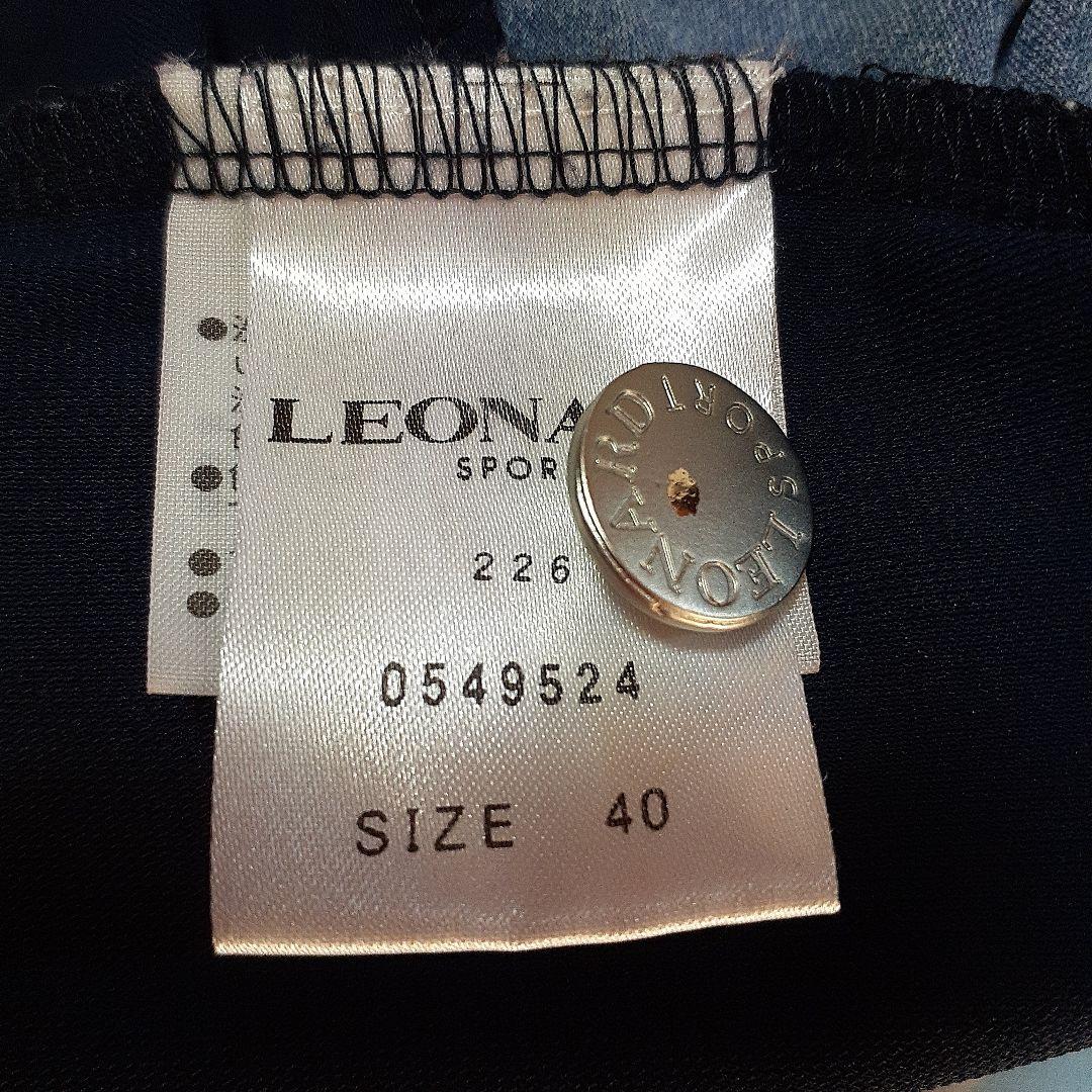 美品LEONARD フラワー柄 ポロワンピース 40