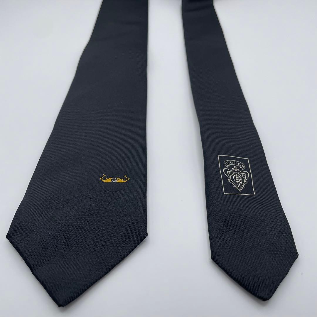 ✨極美品✨GUCCI ネクタイ 近年モデル GG柄 ソリッドタイ 無地 成人式