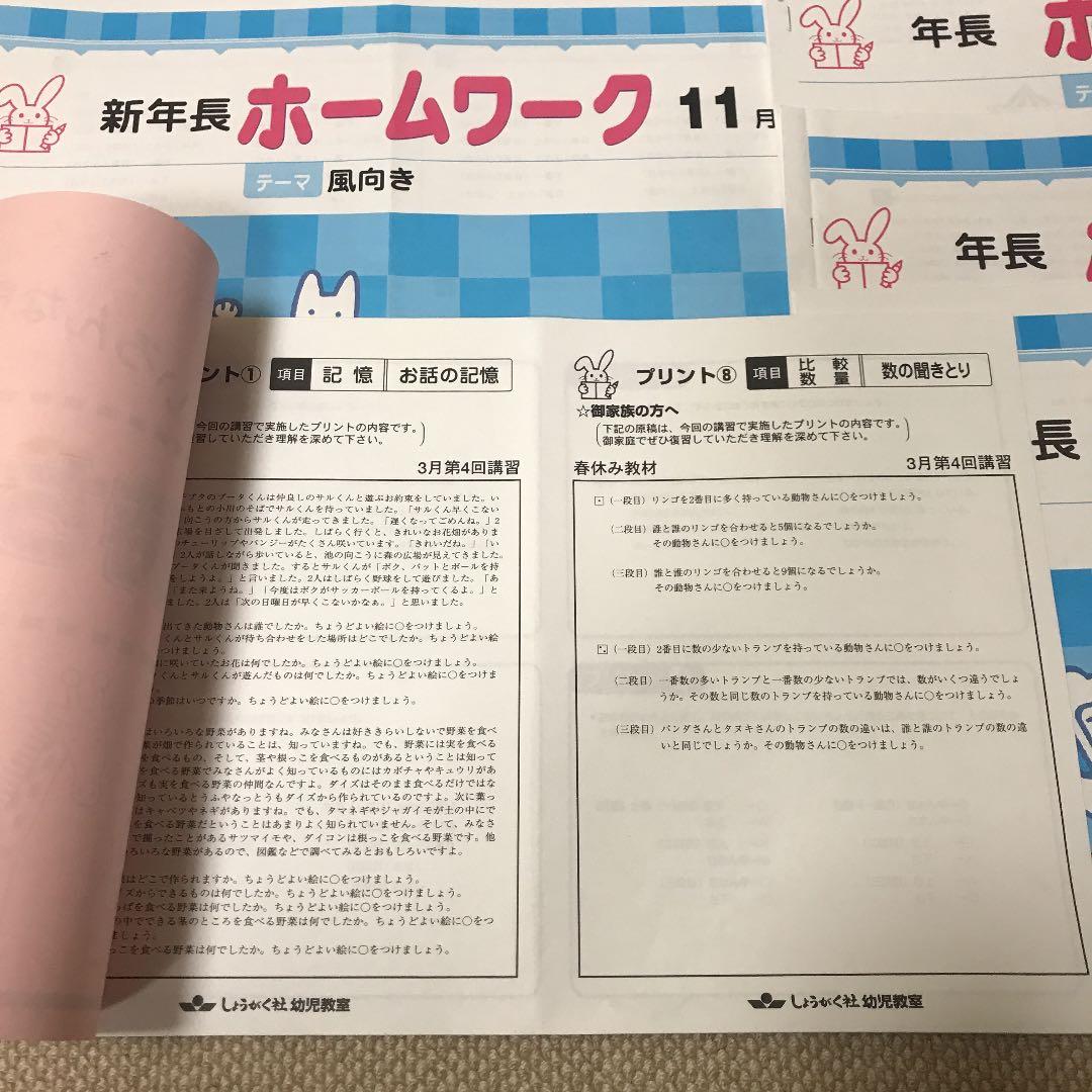 しょうがく社　年長ホームワーク　小学校お受験対策用
