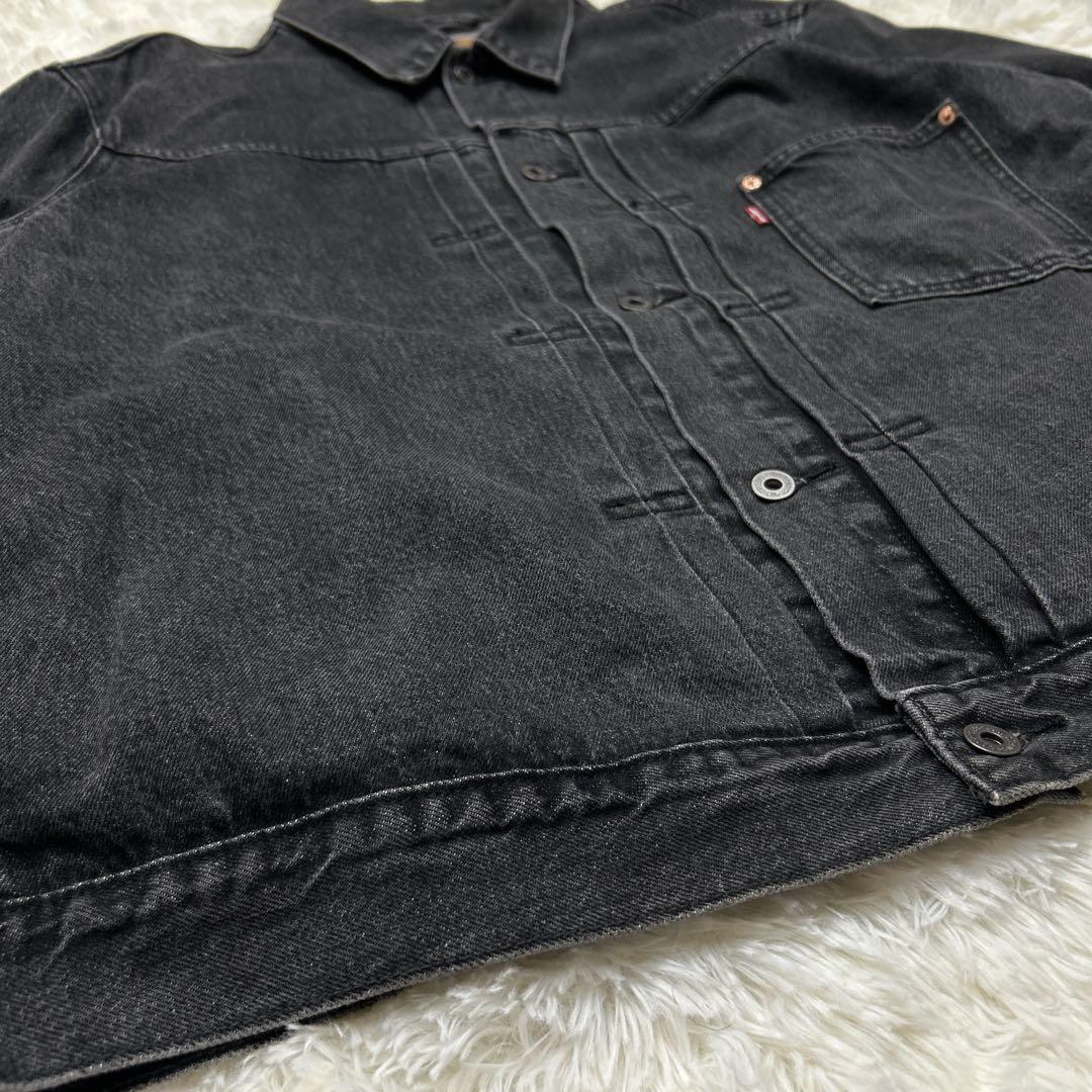 未使用級　リーバイス　1st トラッカージャケット　先染め　ブラック　XL