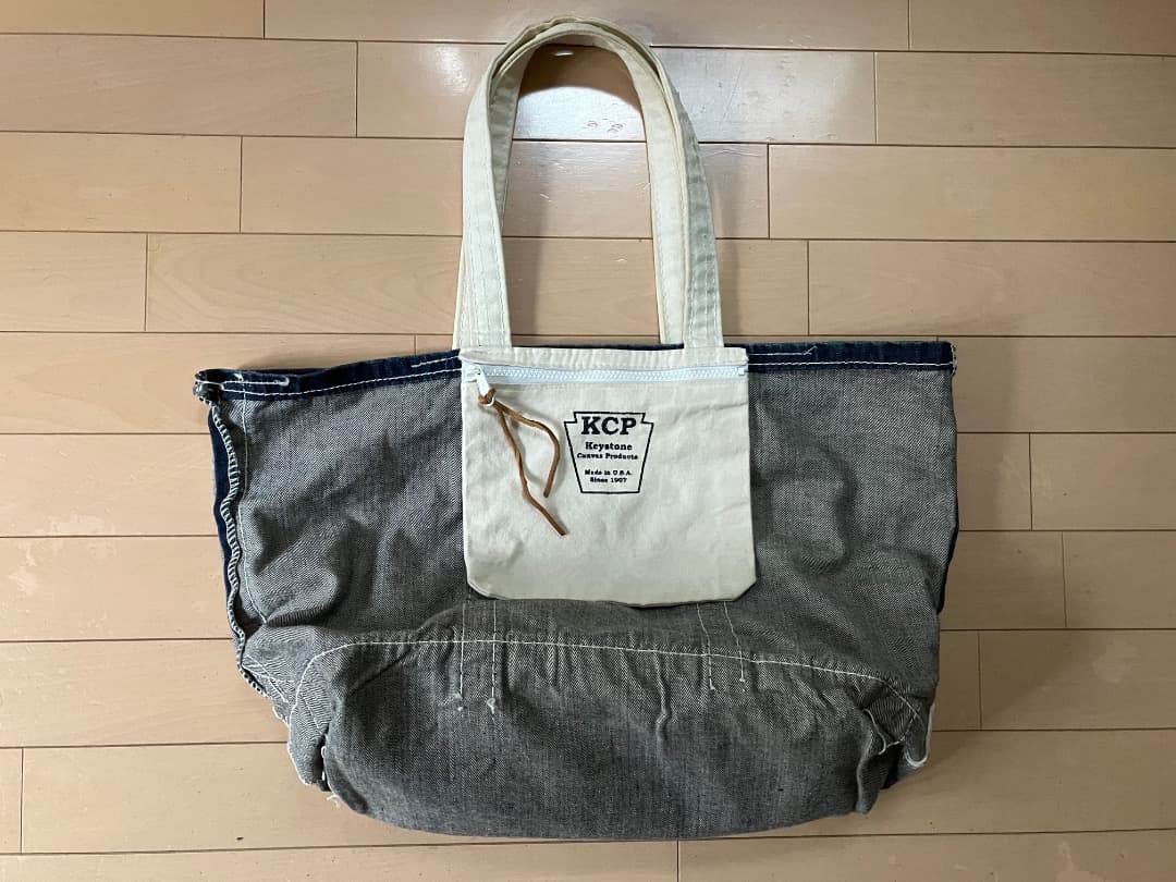 KCP Keystone canvas products デニム トートバッグ