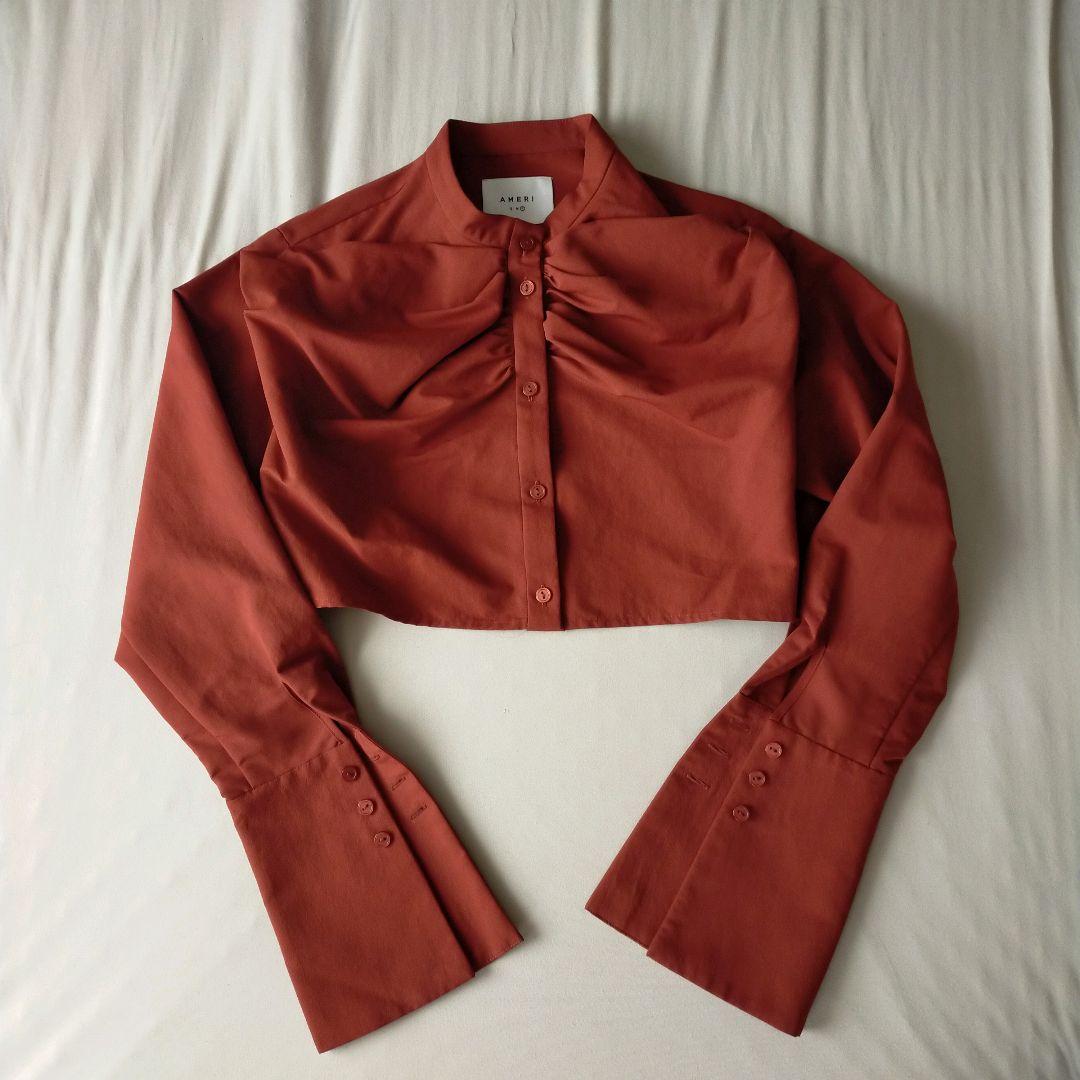 【美品】アメリ CROPPED BIG RIBBON SHIRT