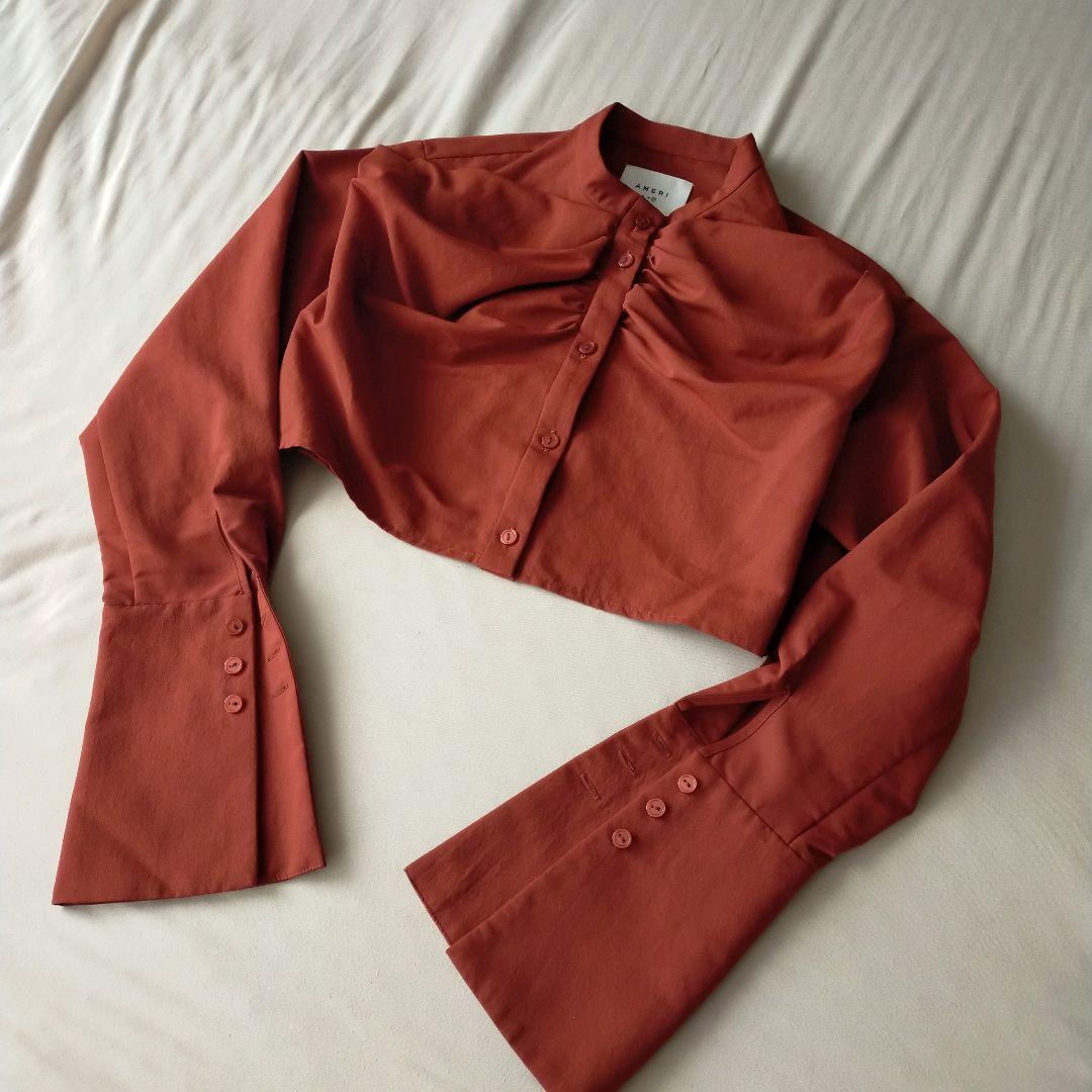 【美品】アメリ CROPPED BIG RIBBON SHIRT