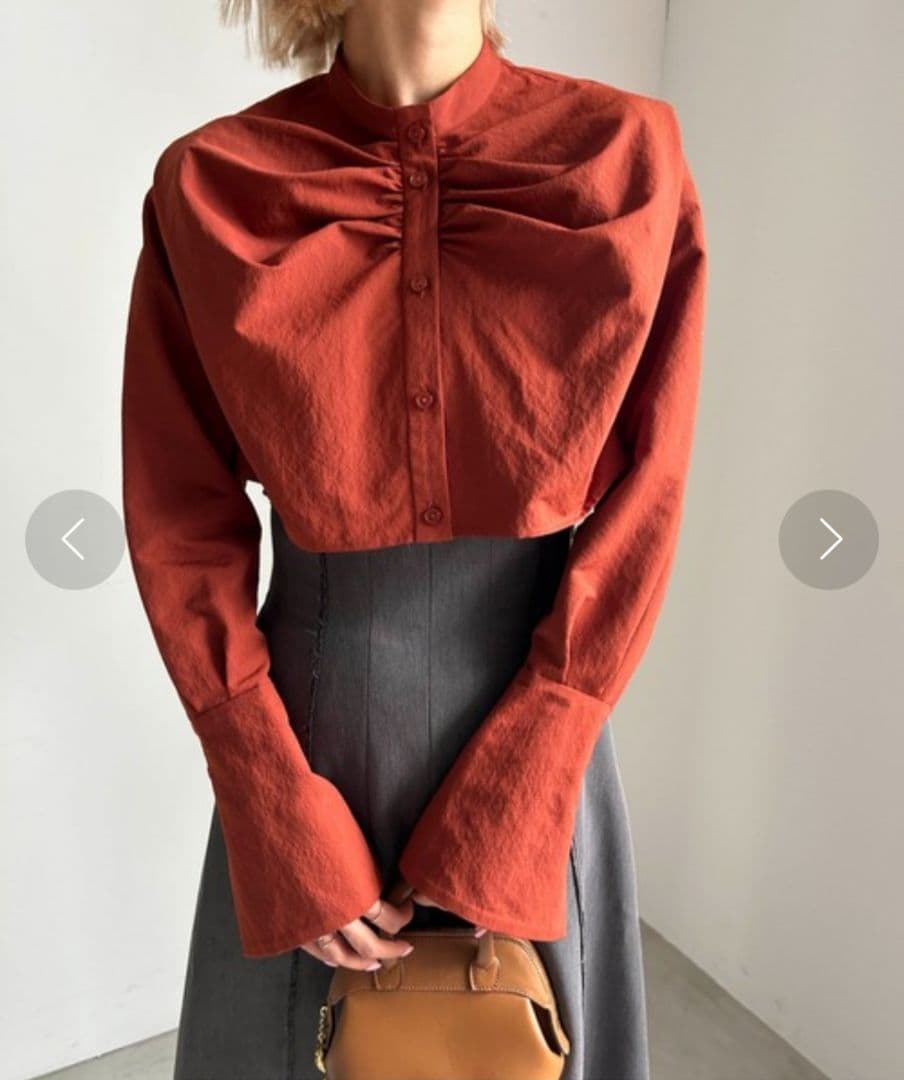 【美品】アメリ CROPPED BIG RIBBON SHIRT