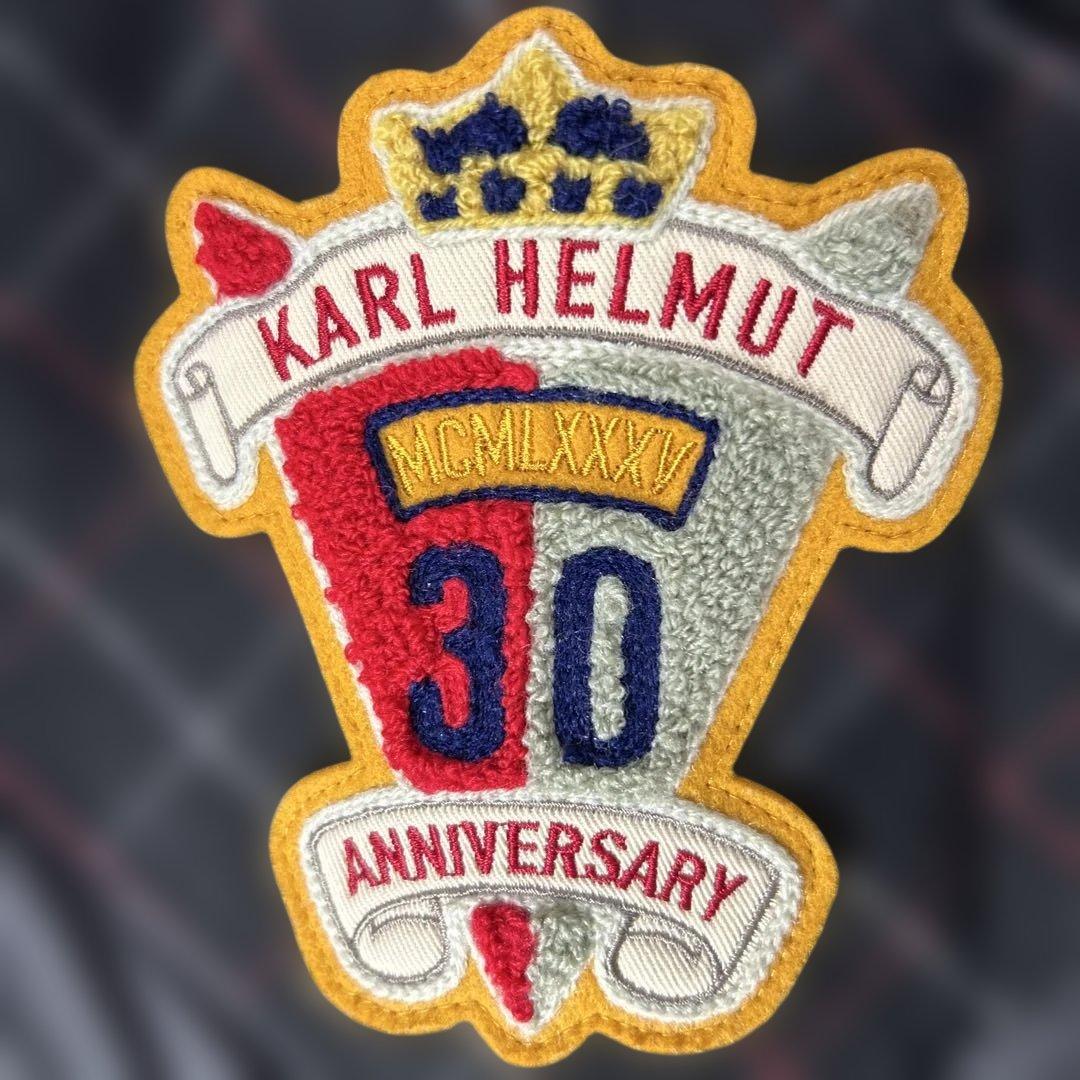 KARL HELMUT カールヘルムダウンベストワッペン　チェック　ピンクハウス