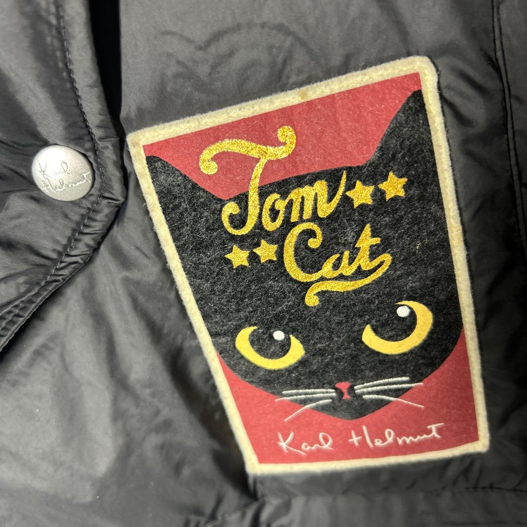 KARL HELMUT カールヘルムダウンベストワッペン　チェック　ピンクハウス