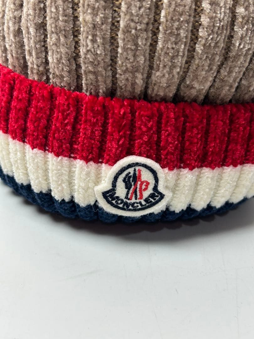 MONCLER ポンポン　リブ編み　ニット帽　サイズ2