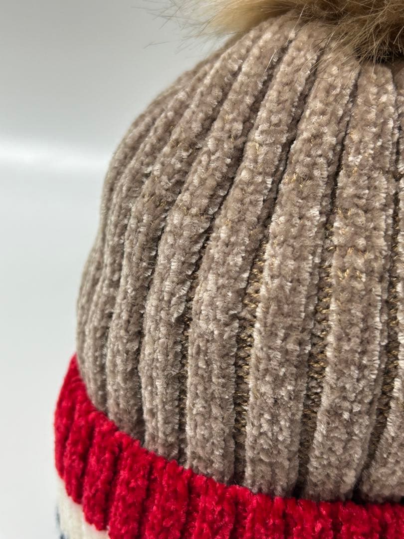 MONCLER ポンポン　リブ編み　ニット帽　サイズ2