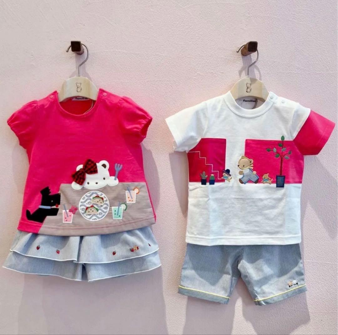 【美品レア】familiar ファミリア完売リバティT80㎝＆花柄ショーパンツ
