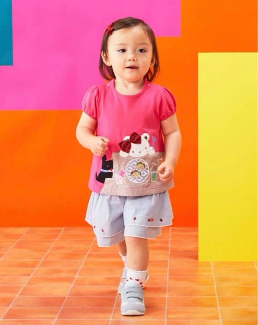 【美品レア】familiar ファミリア完売リバティT80㎝＆花柄ショーパンツ