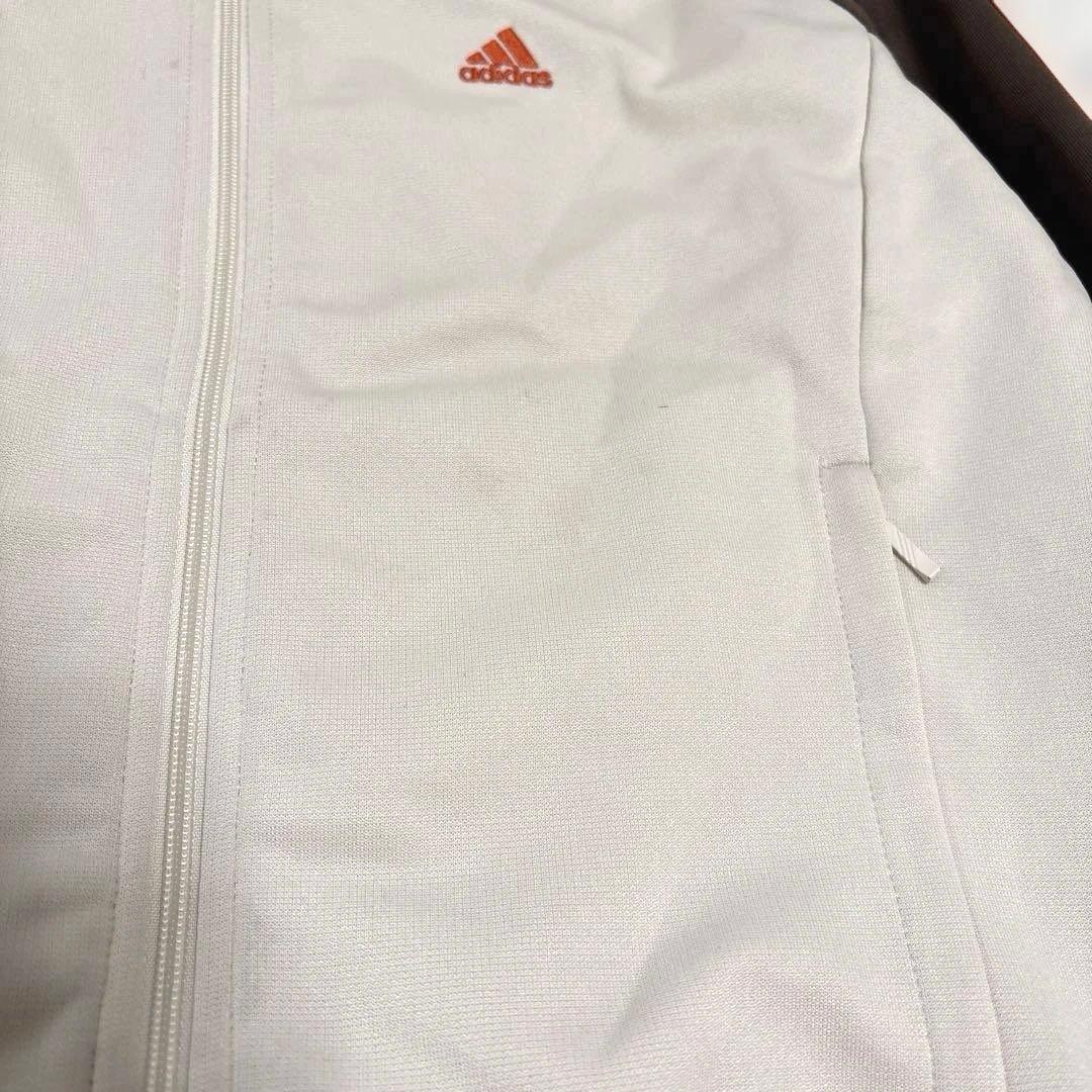 希少！adidas アディダス トラックジャケット 刺繍ロゴ クリーム ブラウン