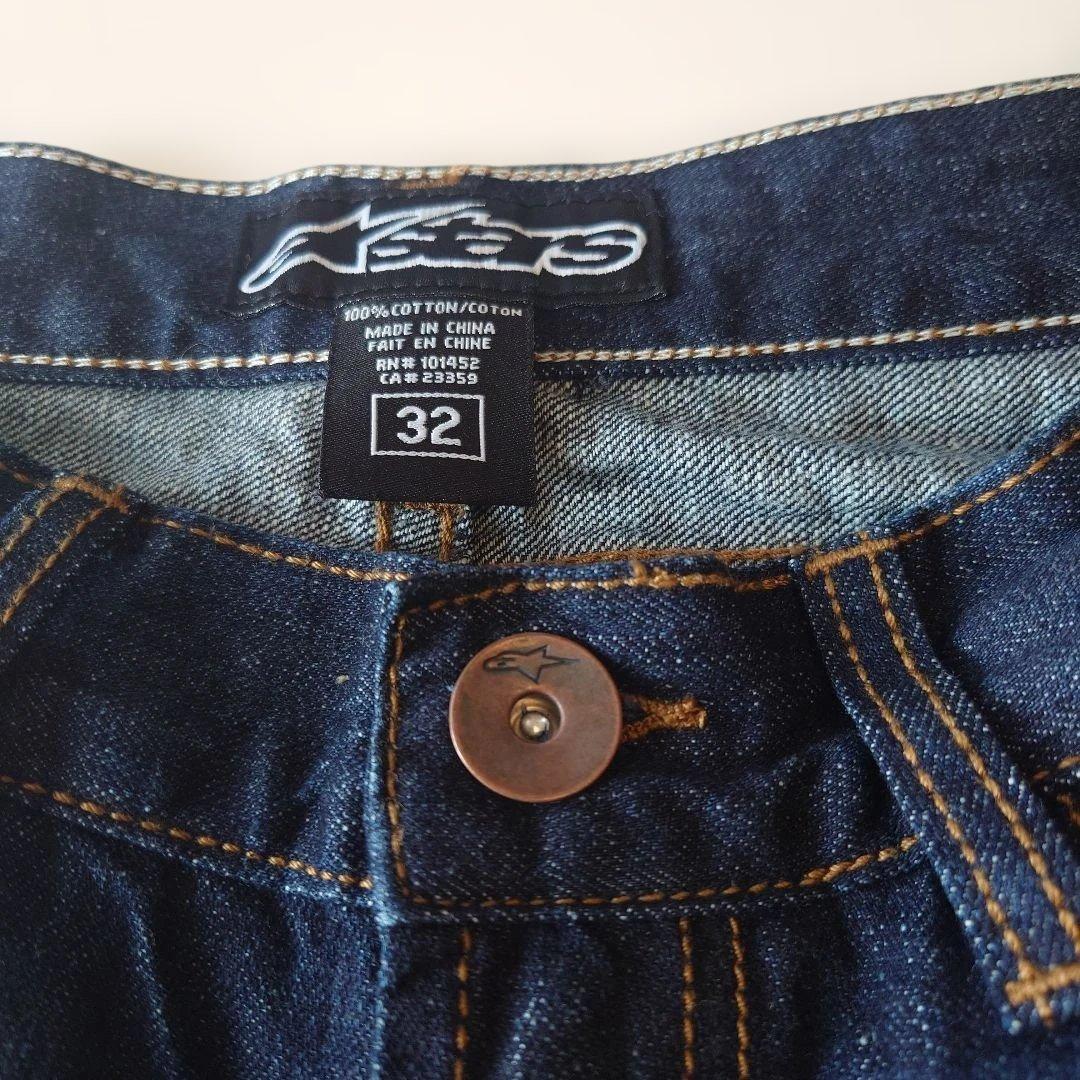 ALPINESTARS　ダークブルー ストレートデニム W32 L33