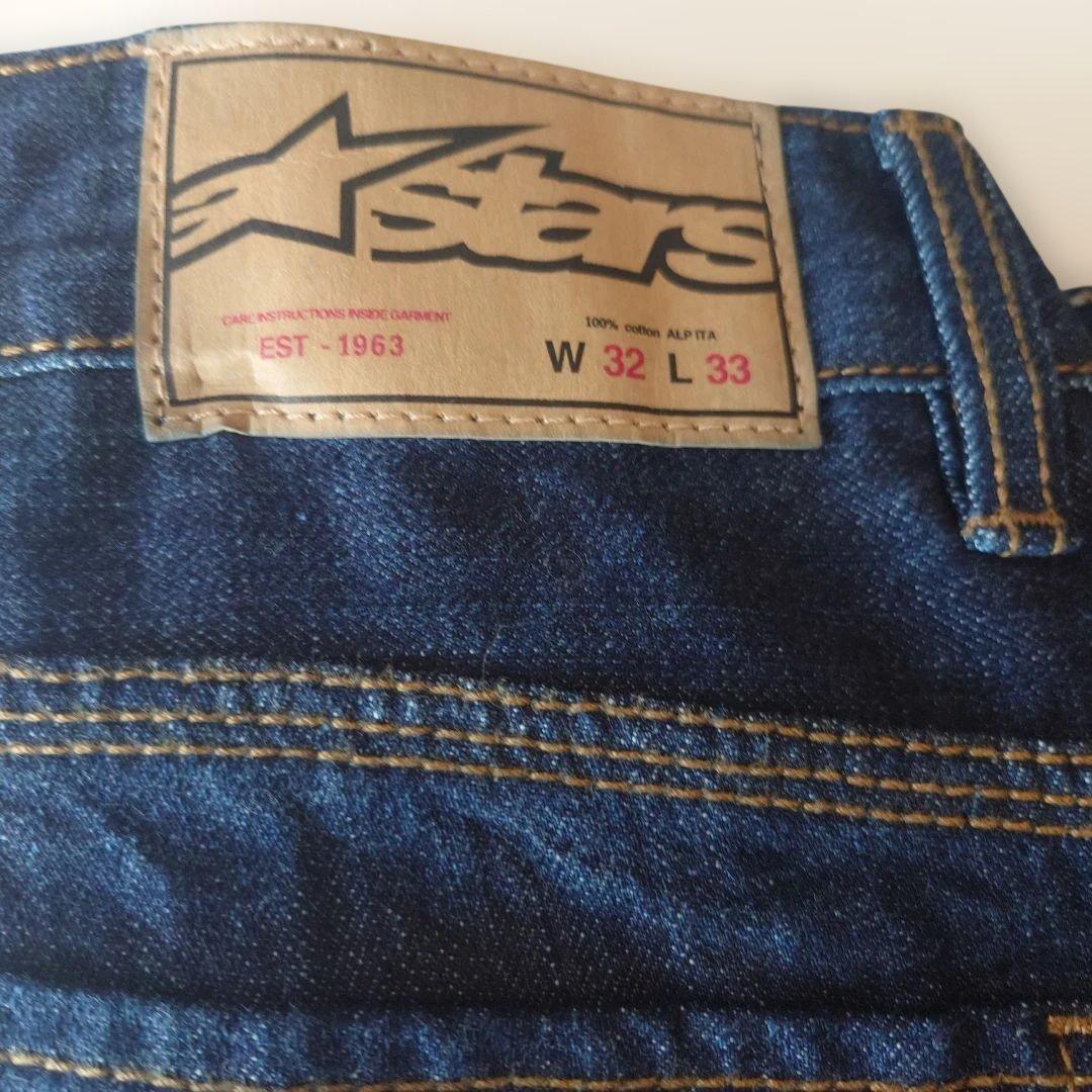 ALPINESTARS　ダークブルー ストレートデニム W32 L33