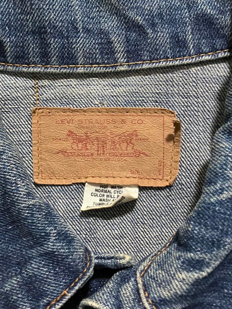 Levi's リーバイス 70505 44〜46濃紺 デニムジャケット ケアタグ