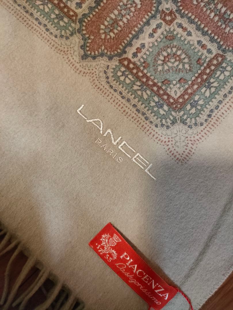65 未使用保管品　LANCEL　ランセル　大判ひざ掛け