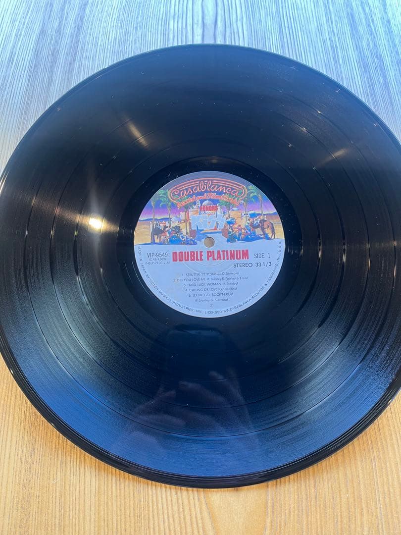 KISS DOUBLE PLATINUM LP ポスター 歌詞カード付