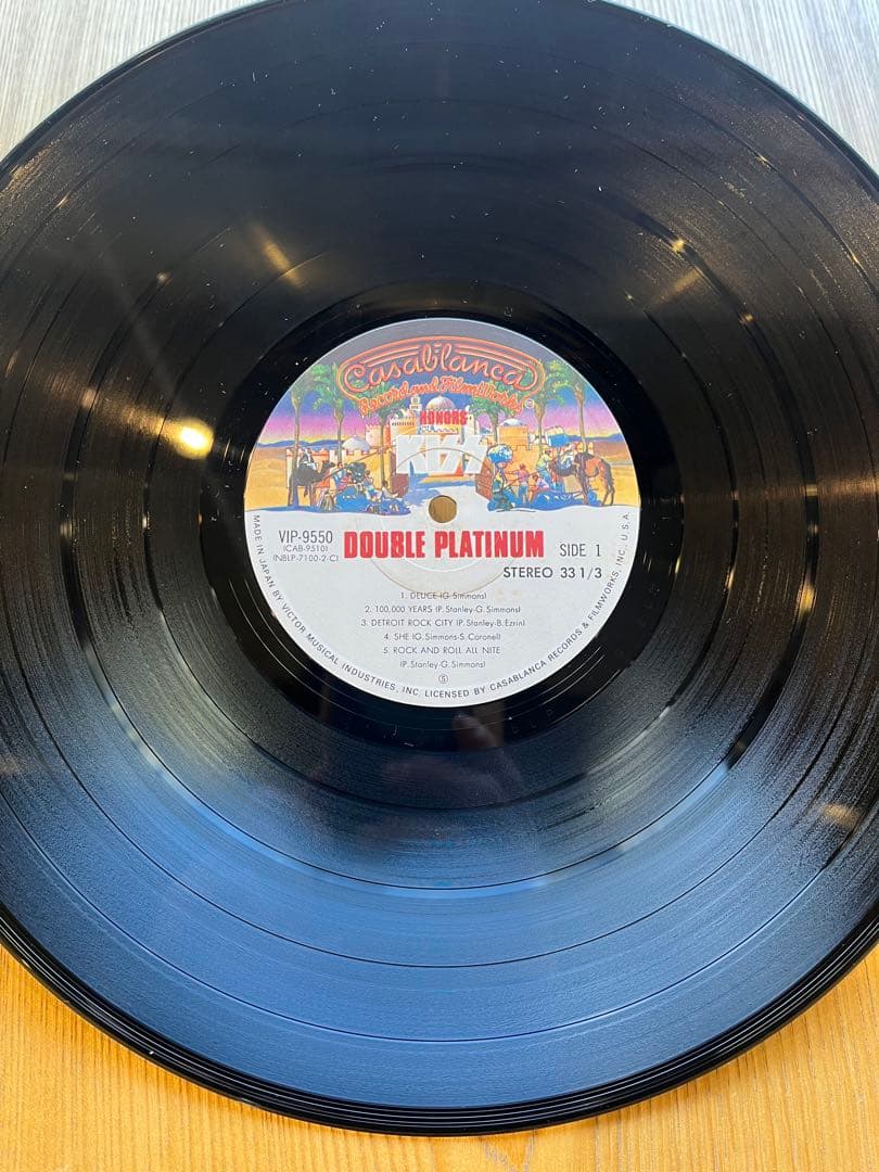 KISS DOUBLE PLATINUM LP ポスター 歌詞カード付