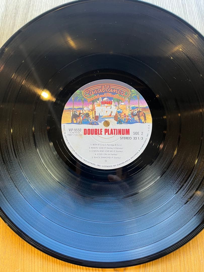 KISS DOUBLE PLATINUM LP ポスター 歌詞カード付