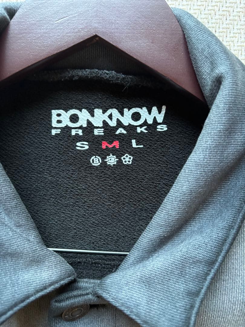 Bonknow freaks スウェット　トラッカージャケット　ブラック