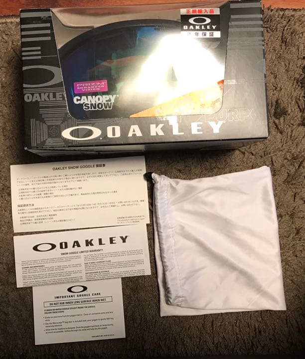 美品オークリースノーボードゴーグルcanopy正規PRIZM