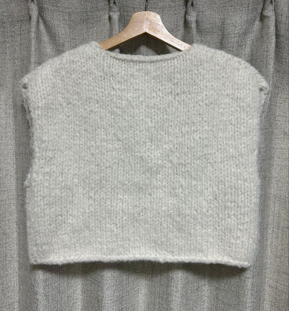 トップス willfully handmade random pearl knitvest
