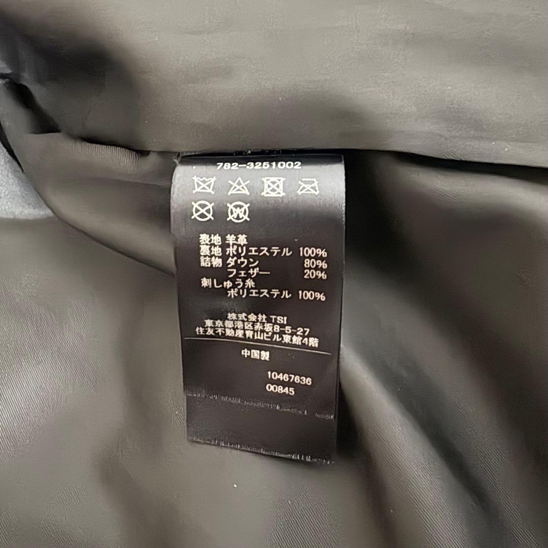 極美品 XL相当 Schott ラムレザーダウンベスト 羊革 肉厚 ボリューム