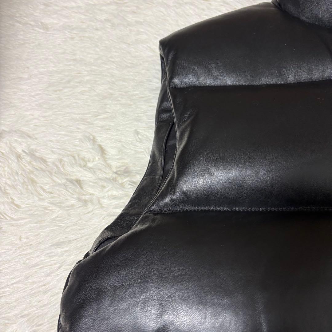 極美品 XL相当 Schott ラムレザーダウンベスト 羊革 肉厚 ボリューム