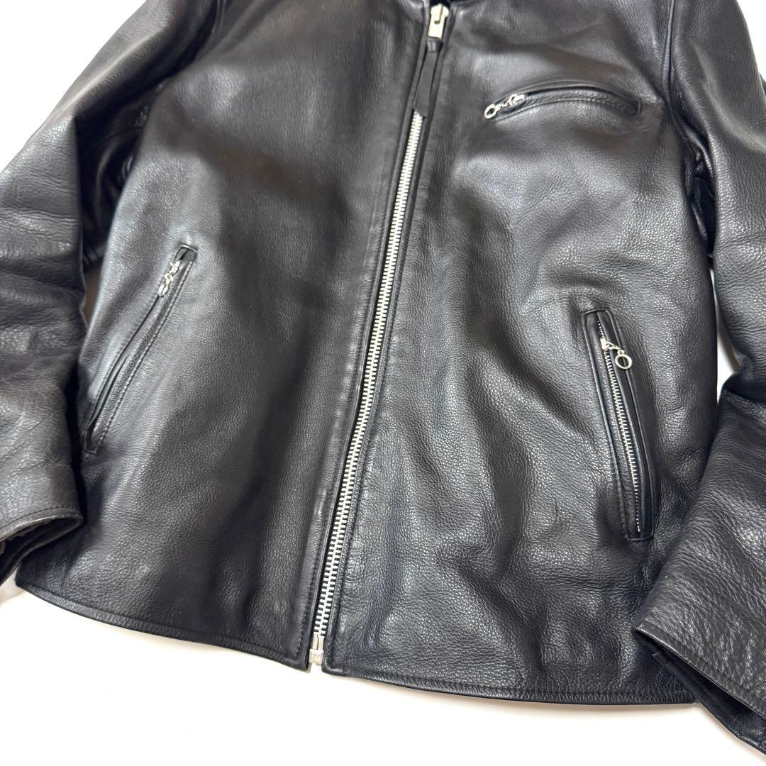 R.B.C レザージャケット ライダース 古着 ブラック XXL 本革